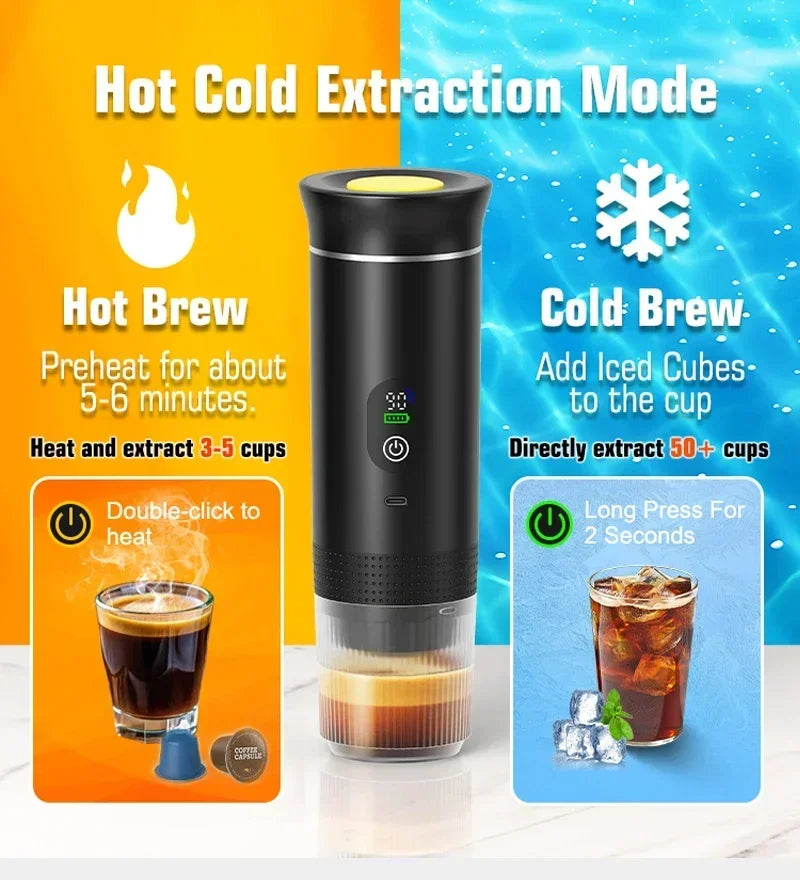 Portable 3-in-1 Espressomaschine mit Digital-Display