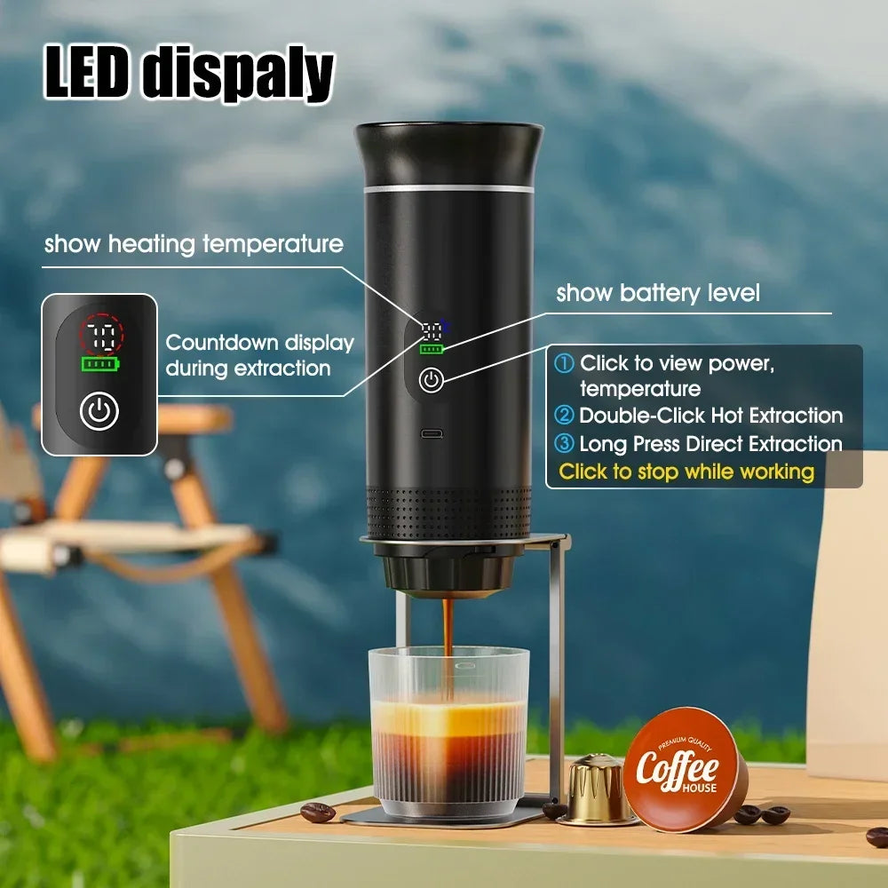 Portable 3-in-1 Espressomaschine mit Digital-Display