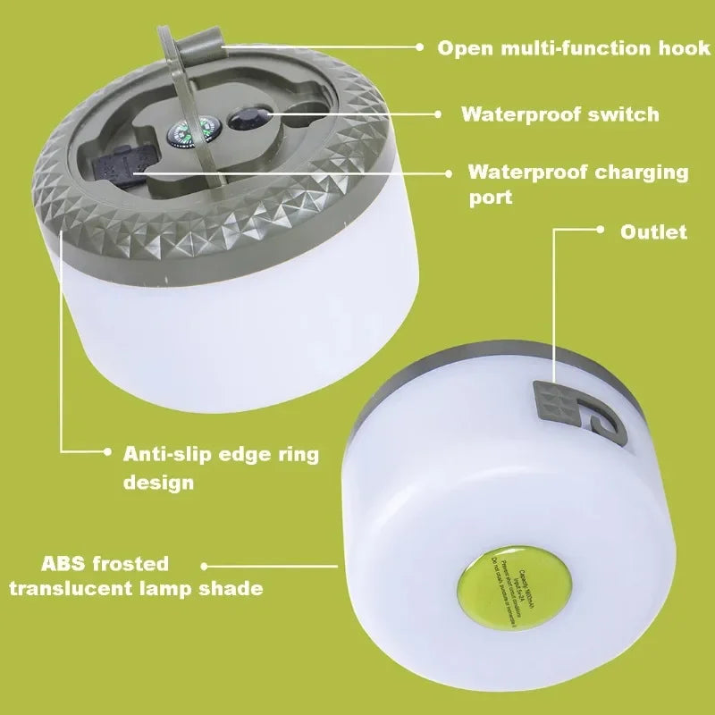 LED Camping Lichterkette - wasserdicht & mit 8 Modi für Zelt, Garten & Outdoor