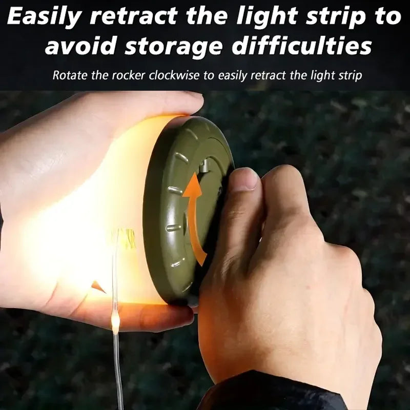 LED Camping Lichterkette - wasserdicht & mit 8 Modi für Zelt, Garten & Outdoor