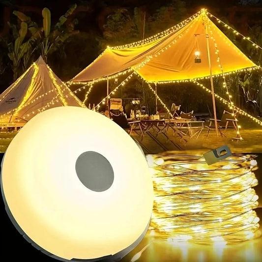 LED Camping Lichterkette - wasserdicht & mit 8 Modi für Zelt, Garten & Outdoor
